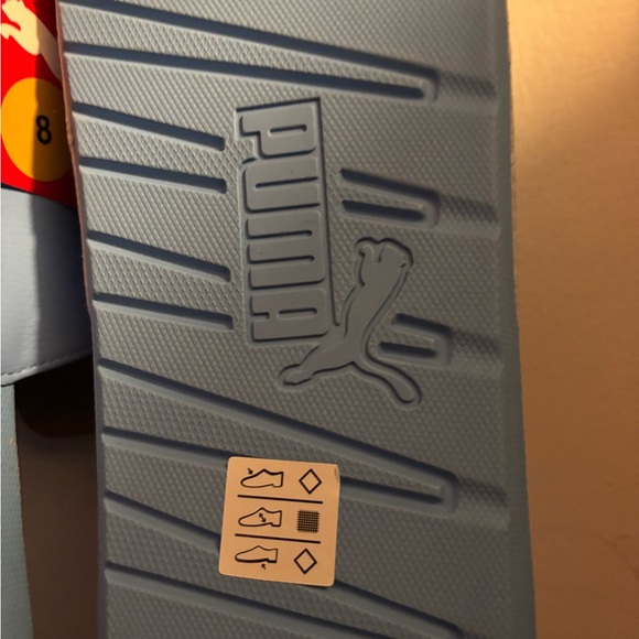 Puma Light Blue Slide Sandals - Picture 7 of 8